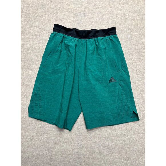 Adidas Men's Green Athletic Activewear Shorts Size Small - Picture 1 of 8